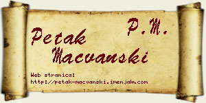 Petak Mačvanski vizit kartica